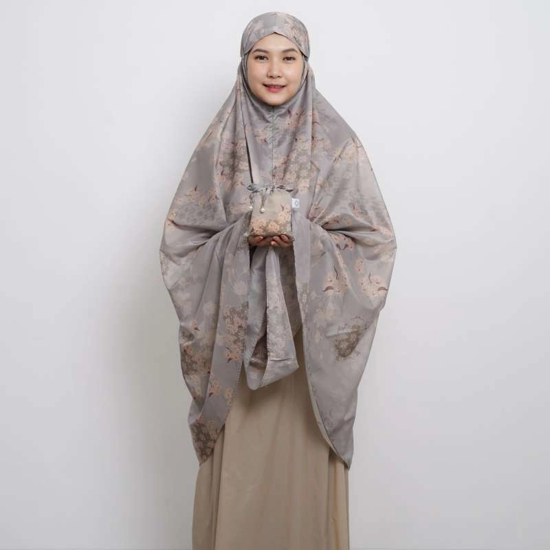 Product image ALF BY ALIF MUKENA MINI MOTIF PARASUT PREMIUM KOREA TRAVEL - JASMINE IN KHAKI ( MKN-209 ) all variant all variant